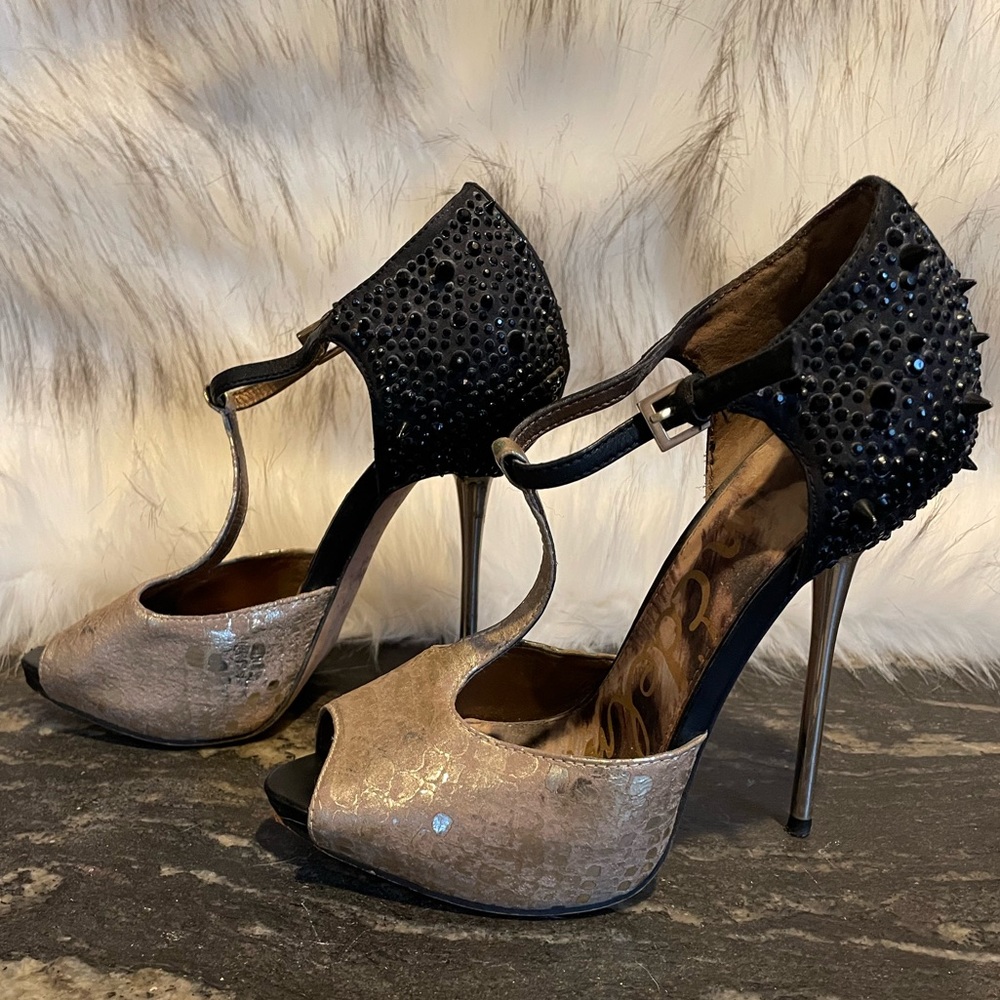 Sandales Compensées Sam Edelman Willow En Liège - Noir, Taille US 8.5 Femme, Occasion